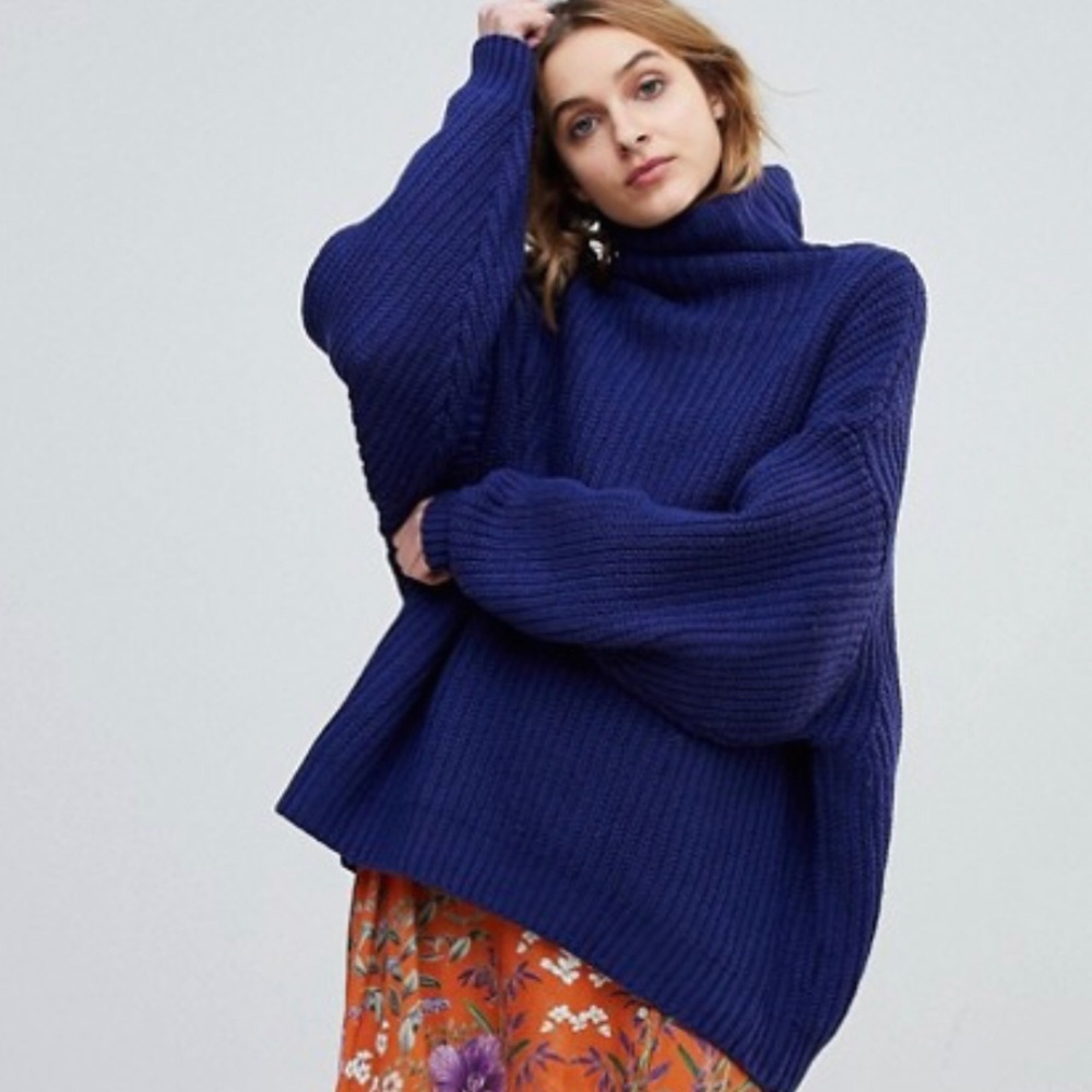 Free People Swim TooDeep Oversize Chunky Sweater M